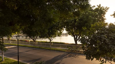 My Dubai Home Reema Chandhok's home in Ghadeer 1. Villa Exterior, lake view. Antonie Robertson/The National