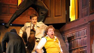 A scene from the U.K-based Mischief Theatre's production The Play That Goes Wrong. Alastair Muir / Kenny Wax Productions
