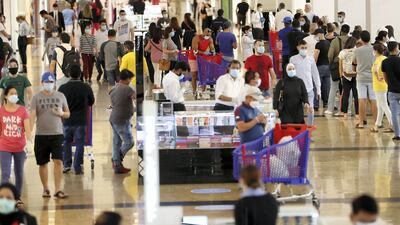 Shoppers at Mall of the Emirates in Dubai. Driving the retail growth in the UAE are technology and experiential marketing. Pawan Singh / The National