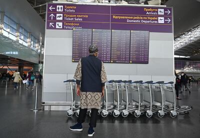 Flights from Ukraine's airports have been grounded for the past two years. AFP