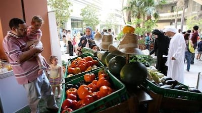 Organic food was on sale at Market@Masdar, a family day and farmers market promoting green living at Masdar City.