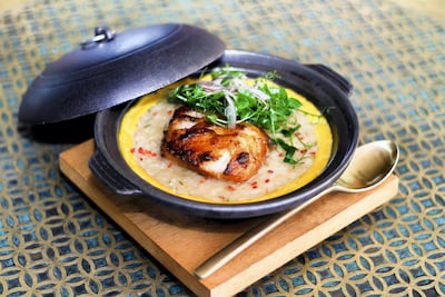 Coya’s popular Chilean sea bass with rice, lime and chilli