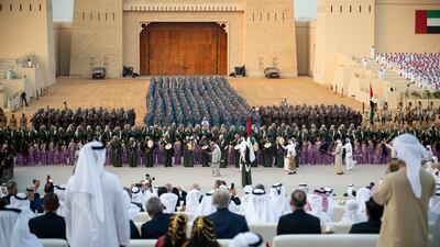 The parade, organised by the Presidential Court, featuredtribesmen from across the UAE