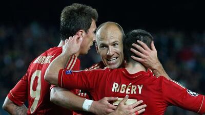 Arjen Robben made a significant contribution to Bayern Munich's performance at Nou Camp. Matthias Schrader / AP Photo