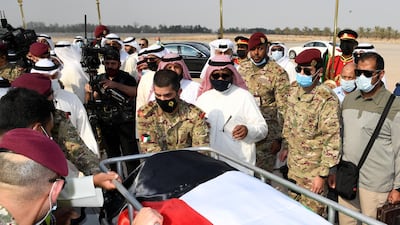 The body of Kuwait's late Emir Sheikh Sabah Al Sabah, who died after medical treatment in US, arrives in Kuwait City, Kuwait. Reuters