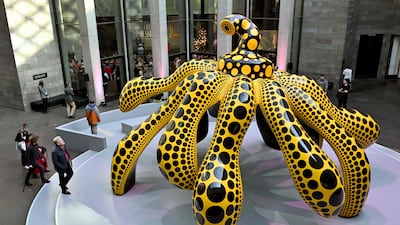 Kusama's 'Dancing Pumpkin' at the National Gallery of Victoria in Melbourne. AFP