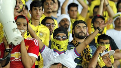 Al Wasl fans do not lose hope even as their team are behind at this point. Victor Besa / The National