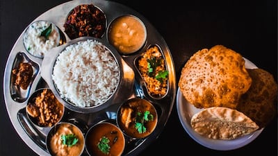 South Indian thali at MTR - 1924