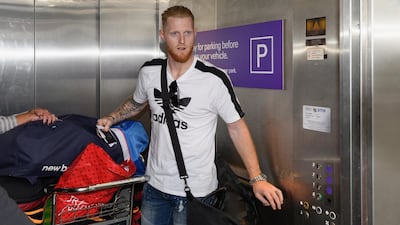 Ben Stokes arrived at Christchurch Airport on Tuesday ahead of a short stint with New Zealand team Canterbury. Kai Schwoerer / Getty Images
