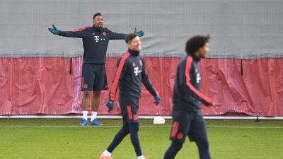 Bayern Munich's Jerome Boateng during training. Reuters