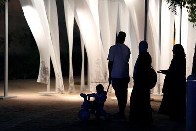 Artist Fatma Abdulhadi's installation Keep Your Eyes on the Light: Into Another Garden is on display at the festival. Getty Images