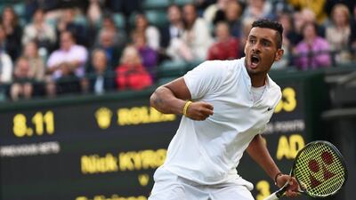 Nick Kyrgios will resume his match with Feliciano Lopez second on Court 1 with the score tied at one set each. Facundo Arrizabalaga / EPA