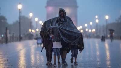 Heavy rain in New Delhi. Reuters
