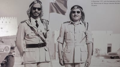 Sheikh Mubarak bin Mohammed Al Nahyan after completing his basic training. He joined the Abu Dhabi Police as a captain on September 12, 1961
