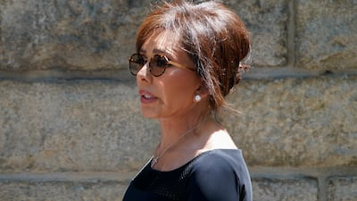 Fox News presenter Jeanine Pirro at the funeral. AP