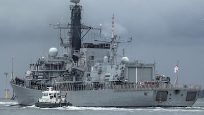 'HMS Kent', a Type 23 British frigate, is on its way to the Gulf amid heightened tensions with Iran. Getty