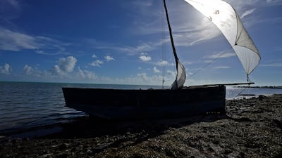 Some migrants arrived on Florida's shores in this boat now in Islamorada. AP