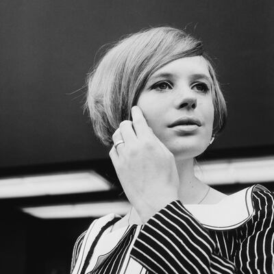Marianne Faithfull at Heathrow Airport, UK, June 17, 1966. Getty Images