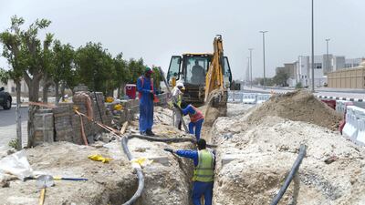 The Dh25m sewerage network will be fully complete by the end of the year and is already boosting the lives of residents and traders. Reem Mohammed/The National