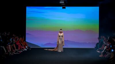 The designer is known for his elaborate creations with strong cultural themes.