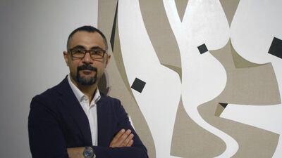 Calligraphy artist Wissam Shawkat. Dina Rashed / Tashkeel