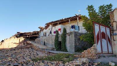 A collapsed home after an earthquake in Iran in 2019.