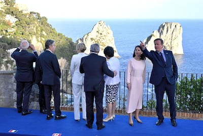 G7 foreign ministers met on the island of Capri under Italy's presidency. EPA