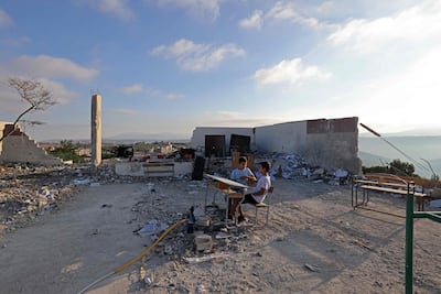 Hundreds of schools have been damaged or destroyed in the conflict. AFP