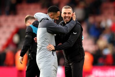 Wolves manager Gary O'Neil celebrates after beating Bournemouth at the Vitality Stadium. PA