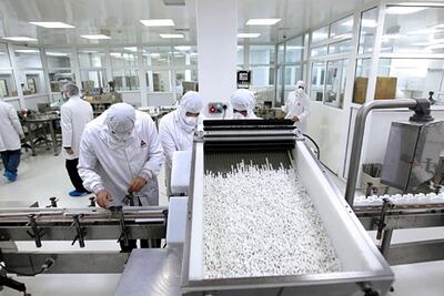 Jordanian drug manufacturer Hikma, above, will pay 142.4m Egyptian pounds to take full control of an Egyptian pharmaceuticals company. Ali Jarekji / Reuters