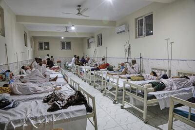 Nangarhar Regional Hospital in Jalalabad has been overwhelmed by an influx of patients. AP