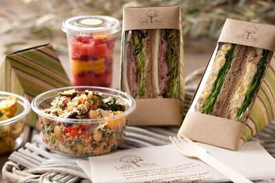 The new Lime Tree Cafe at Ibn Battuta Gate uses biodegradable materials to serve lunch favourites. Courtesy Lime Tree Cafe