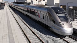 The Etihad Rail passenger station at Mohamed bin Zayed City in Abu Dhabi. The passenger service is set to start this year. Photo: Etihad Rail