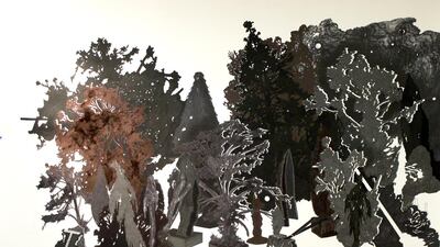 Faux paysage de nuit by French-Algerian artist Abdelkader Benchamma. Courtesy Ayyam Gallery