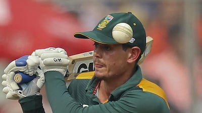 South Africa’s Quinton de Kock bats during the final one-day international cricket match of a five-game series against India in Mumbai, India. Rafiq Maqbool / AP