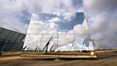 Solar technology has not yet reached a stage where it can be scaled-up without difficulties, and most projects do not exceed a few hundred megawatts. Above, a plant in Seville, Spain. Marcelo del Pozo / Reuters
