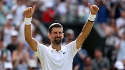 Novak Djokov acknowledges the crowd following his victory over Roman Safiullin at the All England Club. Getty Images