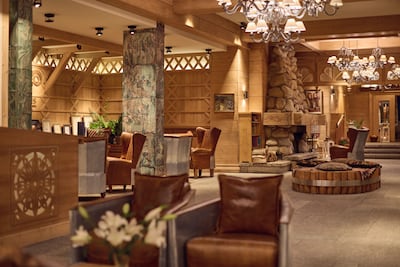 The spa at this design-forward chalet hotel has a pair of outdoor stone Jacuzzis. Photo: Aries Hotel & Spa