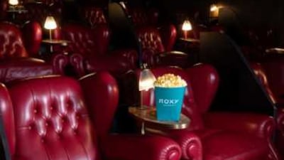 Enjoy a two-course meal while watching a film, with Roxy Cinema's Diamond Package, at Dh275 per couple. Photo: Roxy Cinema