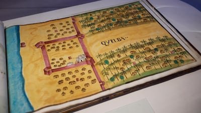 Book of the Plans of all the Fortresses, Cities and Towns of the State of the East Indies, by Antonio de Mariz Carneiro, 1639, is one of the first examples of a mapped area of the UAE