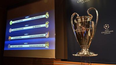 A view of the European Cup trophy at last week's 2015/16 Champions League quarter-final draw. Christian Brun / EPA / March 18, 2016