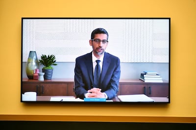 Google CEO Sundar Pichai wion't be thrilled at Alphabet's profit drop. AP