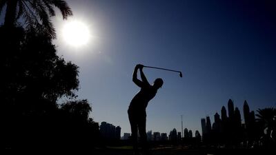 Danny Willett of England hits a tee shot during the final round of the Omega Dubai Desert Classic 2016 Golf tournament at Emirates Golf Club in Dubai, United Arab Emirates, 07 February 2016. EPA/ALI HAIDER