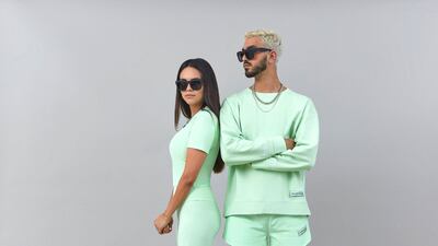 Sweatshirt in mint, Dh550, The Giving Movement. Courtesy The Giving Movement