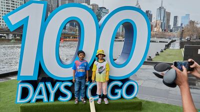Cricket fans show their support during the T20 World Cup Trophy Tour Launch at Crown Riverwalk in Melbourne, Australia. Getty Images