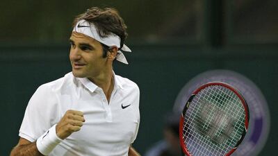 Seven-time champion Roger Federer takes on unseeded American Steve Johnson first on Centre Court at 4pm UAE time. Ben Curtis / AP Photo