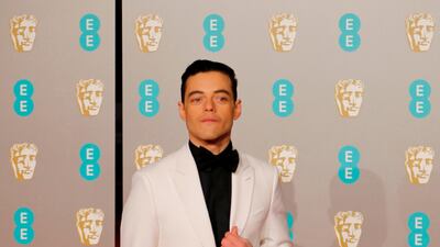 Rami Malek wearing Louis Vuitton at the 2019 Bafta Awards ceremony at the Royal Albert Hall in London, on February 10, 2019. AFP