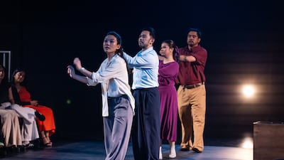 Metro Diaries, by theatre group 63Kolektib, is a play about migrants, written and performed by migrants. Photo: NYU Abu Dhabi