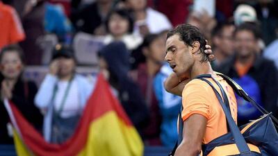 Rafael Nadal suffered his first defeat to Viktor Troicki in the second round of the Shanghai Masters. Wang Zhao / AFP