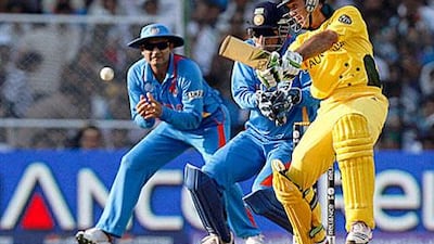 Ponting has had a bad tournament so far but picked up the crunch time to come good. Gurinder Osan / AP Photo